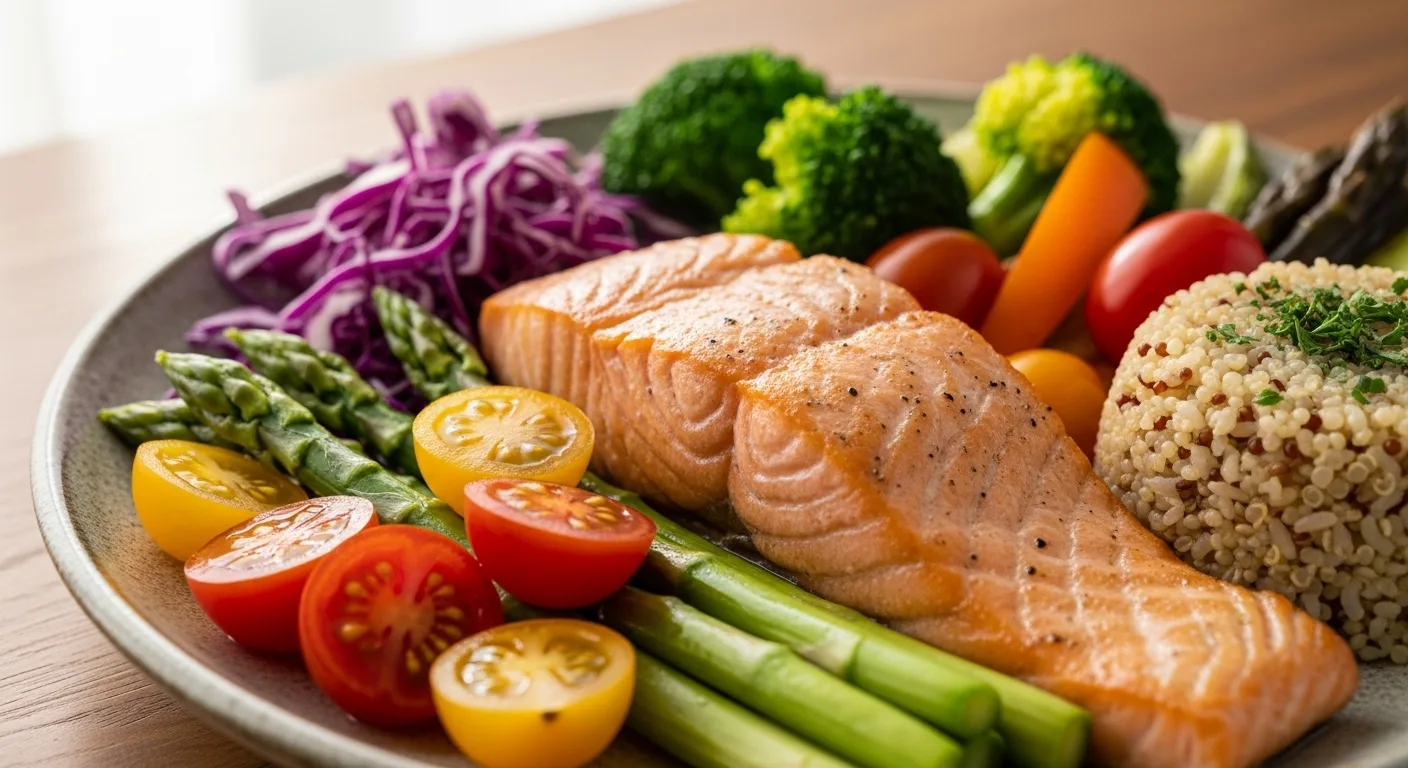 슬로우에이징을 위한 건강하고 균형잡힌 식단