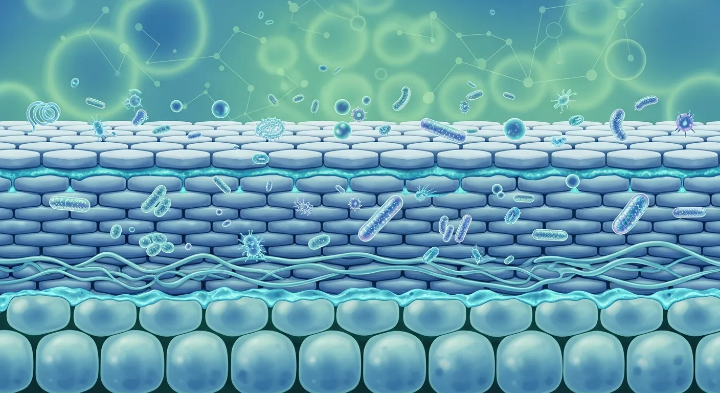 건강한 피부 장벽과 마이크로바이옴 일러스트