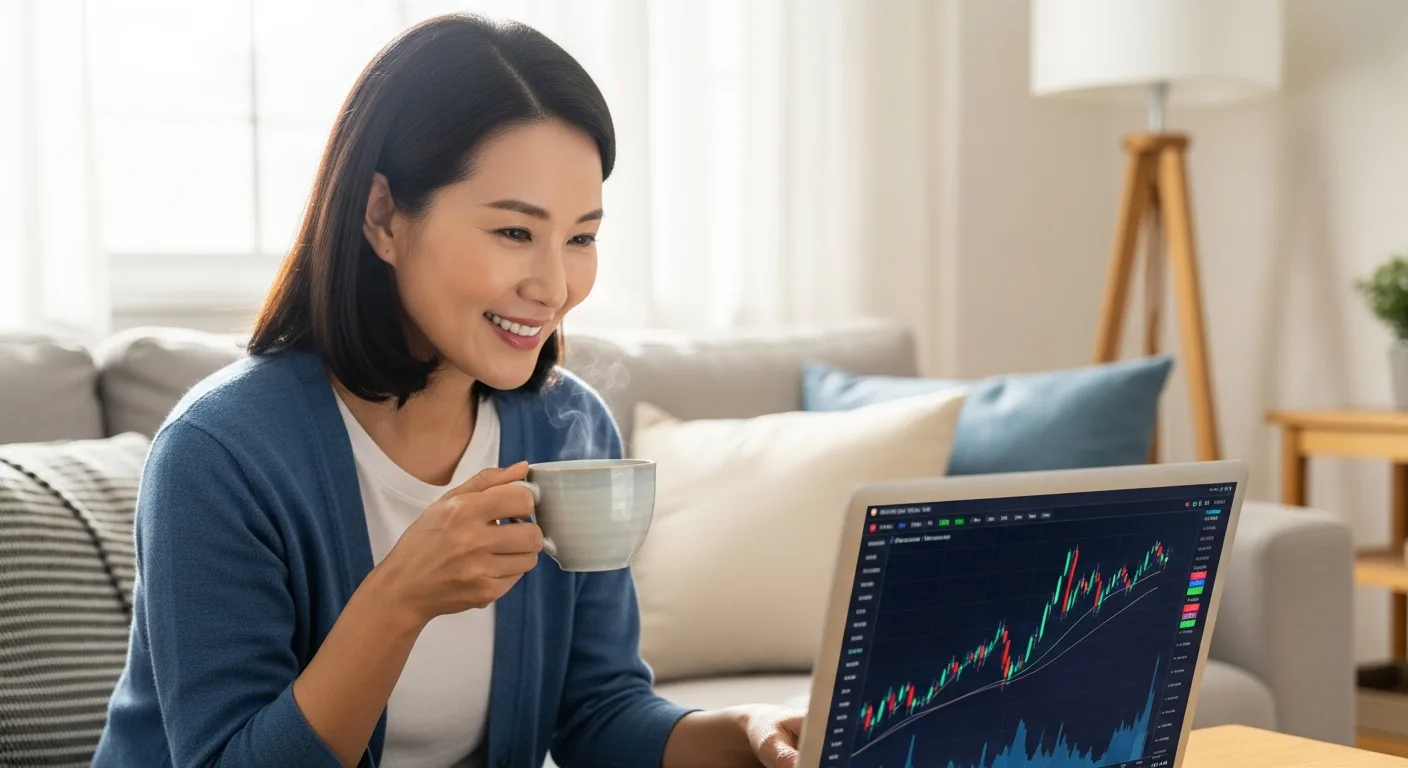 콘텐츠 중심 관리로 블로그 성장을 확인하며 만족하는 여성