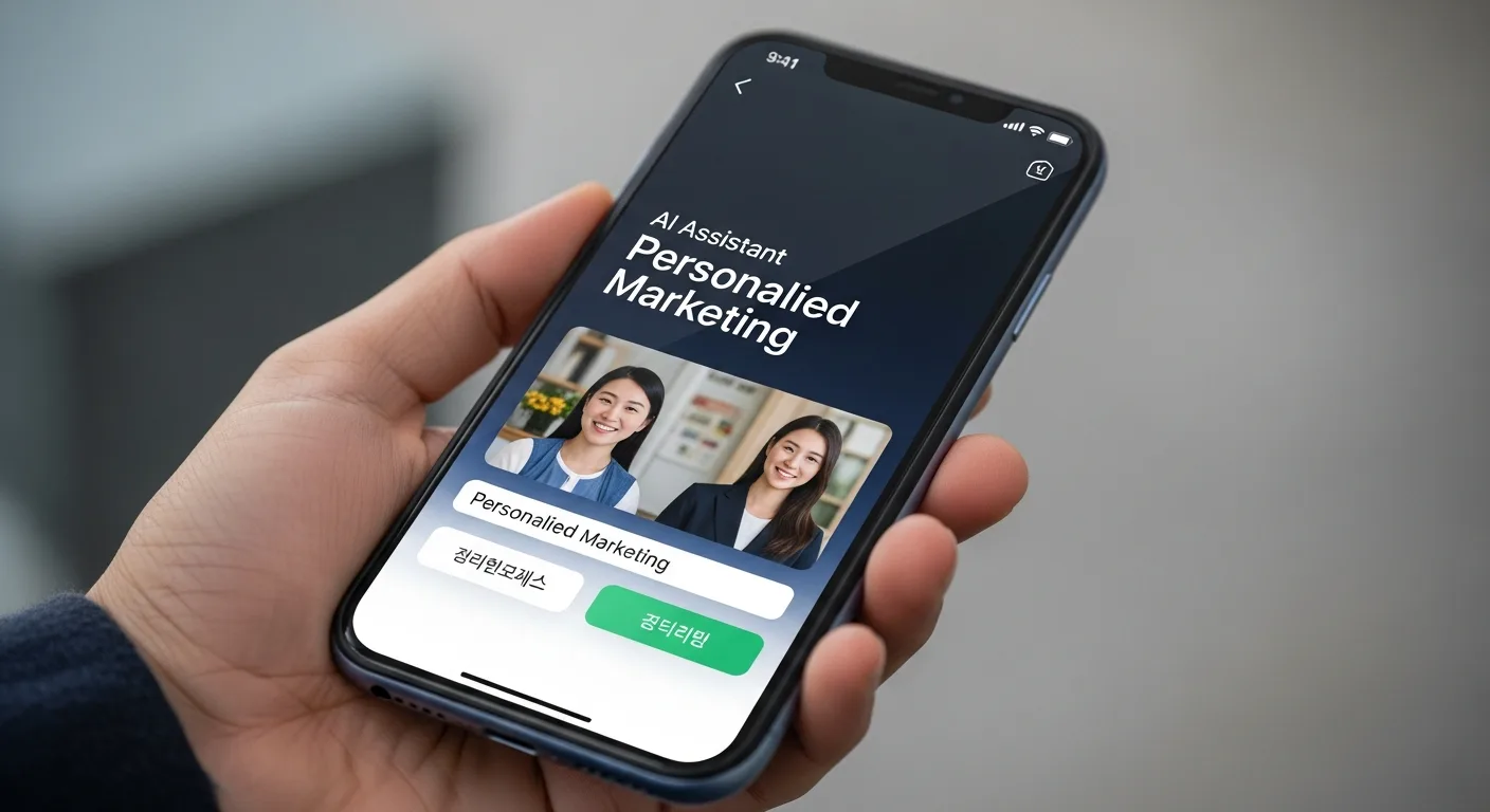 AI 챗봇을 활용해 고객 메시지를 자동 생성하는 모습
